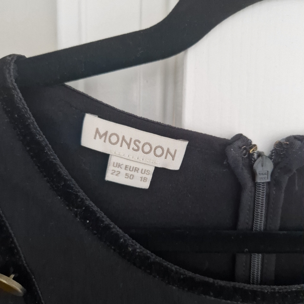 Monsoon Black Dress with Gold Accents - Picture 3 of 3